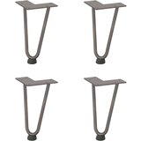 vidaXL Noge za klubsko mizico v obliki las 4 kosi naravno jeklo 20 cm masivno jeklo | Shoptok.si