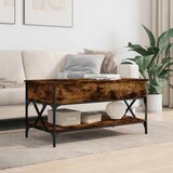  Stolić za kavu boja hrasta 100 x 50 x 50 cm od drva i metala | shoptok.hr