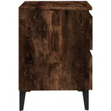  Nočna omarica s kovinskimi nogami dimljeni hrast 40x35x50 cm, (20624113) | Shoptok.si