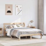  Okvir za krevet s uzglavljem 160 x 200 cm od masivne borovine | shoptok.hr