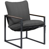  Vrtna sedežna garnitura 3 pcs Črna in anthracit Jeklo, (5000262195) | Shoptok.si