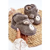 Boto Children's fleece-lined slippers with gray bear Eberra | ePonuda.com