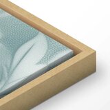  Slika - Ornaments in Worn Muted Turquoises: Delicate Plant Pattern 60x40 U prirodnom drvenom okviru | shoptok.hr