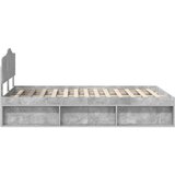  Konstrukcija postelje Beton 120 x 190 cm Masivno borovo les, (5000102334) | Shoptok.si