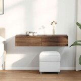 vidaXL Stenska polica s predali rjav hrast 100x36x19 cm inženirski les | Shoptok.si