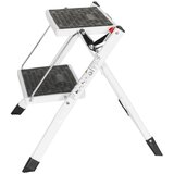 MID.YOU Zložljiva Lestev Solid W1, Bela, Jeklo | Shoptok.si