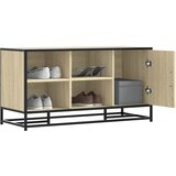 vidaXL Klop za čevlje sonoma hrast 100x40x53,5 cm inž. les in kovina | Shoptok.si