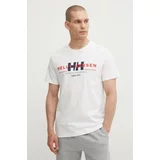 Helly Hansen Bombažna kratka majica bela barva
