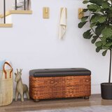 vidaXL Klupe za odlaganje 2 kom sa smeđim jastukom 69 cm od rogoza | shoptok.hr