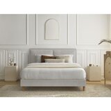 Bobochic Paris Siva oblazinjena oblazinjena zakonska postelja z letvenim dnom 180x200 cm Mara – | Shoptok.si