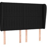  Uzglavlje s ušima crno 147x23x118/128 cm od tkanine | shoptok.hr