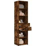  Visoka komoda dimljeni hrast 45x42,5x185 cm konstruirano drvo | Eponuda.com