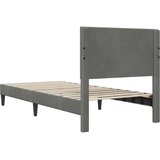  Krevetna konstrukcija s uzglavljem Tamnosiva 80 x 200 cm Baršun | Eponuda.com