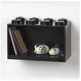 Lego Otroška črna stenska polica LEGO® Brick 8 Cene