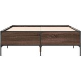  Okvir za krevet smeđi hrast 120x190cm konstruirano drvo i metal | shoptok.hr