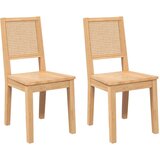 Maison Chic Jedilni stoli - Vzorci stoli 2 kosa masivne lesene gume A331, (22032782) | Shoptok.si