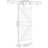 vidaXL Klizna vrata s priborom za montažu 70 x 210 cm masivna borovina | shoptok.hr