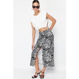 Trendyol Black Patterned Midi Length Woven Skirt | Shoptok.si