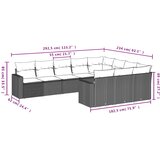 10-dijelni set vrtnih sofa s jastucima bež od poliratana 66 x 62 x 69 cm | shoptok.hr