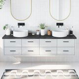  Kopalniški pult temno siv 200x40x4 cm obdelan trden les | Shoptok.si