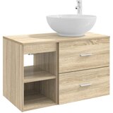  Set namještaja za kupaonicu 2 kom. Hrast sonoma Smeđa 49,5 x 44,5 x 80 cm | shoptok.hr