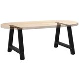 vidaXL noge kavne mizice a-oblika 2 kosa črna 60x(42-43) cm jeklo | Shoptok.si