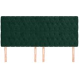  Uzglavlje tamnozeleno 180x7x118/128 cm baršunasto | shoptok.hr