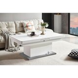 CARRYHOME klubska miza, bela, bela, visoki sijaj | Shoptok.si