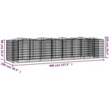  Lučna gabionska povišena gredica 400x100x100 pocinčano željezo | shoptok.hr