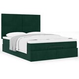  Ottoman krevet s madracima tamnozeleni 140x190 cm baršun | Eponuda.ba