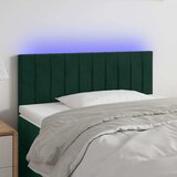  LED uzglavlje tamnozeleno 90x5x78/88 cm baršunasto | shoptok.hr