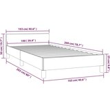 vidaXL okvir za krevet s uzglavljem tamnosmeđi 100x200 cm od tkanine | shoptok.hr