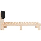  Krevetni okvir s tapiciranim uzglavljem Crna 75 x 190 cm | shoptok.hr