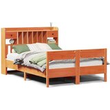 vidaXL Krevet s regalom za knjige bez madraca 140x200 cm od borovine | shoptok.hr
