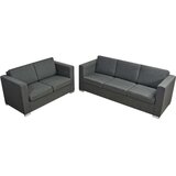  Sedežna garnitura 2-delna blago temno siva | Shoptok.si