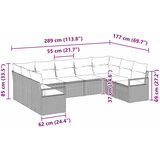  Set sofe 9 kom. Crna poliratan | shoptok.hr