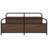  Metalni okvir kreveta bez madraca smeđa boja hrasta 183x213 cm | shoptok.hr