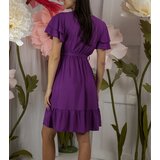 Gemre Purple midi dress with belt Sagasa | Shoptok.si