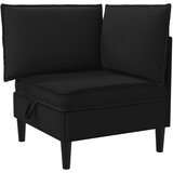  Set namještaja za dnevni boravak 5 pcs Crna Tkanina | shoptok.hr