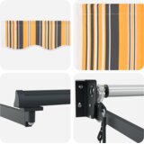 vidaXL Skrovita tenda Višebojna 400x300 cm Tkanina | shoptok.hr