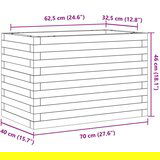  Vrtno cvetlično korito 70x40x46 cm trdna borovina | Shoptok.si