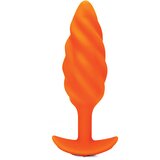 b-Vibe Analni čep - Swirl, oranžen Cene