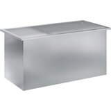  Vrtna posuda za sadnju s LED svjetlom Srebrna 50 x 100 x 48 cm Slike