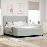  Krevet s opruga kutije Svijetlo siva 200 x 180 cm Baršun | shoptok.hr