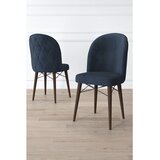 Hanah home set trpezarijskih stolica Bika 4 kom, antracit tkanina Babyface, drvene noge boje oraha | Eponuda.com