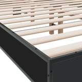  Okvir kreveta crni 120 x 200 cm od konstruiranog drvo i metal | shoptok.hr