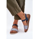Inblu Women's Sandals With Braiding On The Strap Blue | Shoptok.si