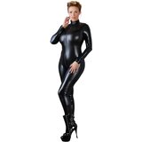 Cottelli Plus Size - Bleščeč party kombinezon z dolgimi rokavi (črna) - 3XL | Shoptok.si