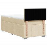  Krevet s oprugama i madracem krem 90 x 200 cm od tkanine | shoptok.hr