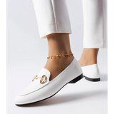 Gemre White loafers with a buckle Philip | Shoptok.si